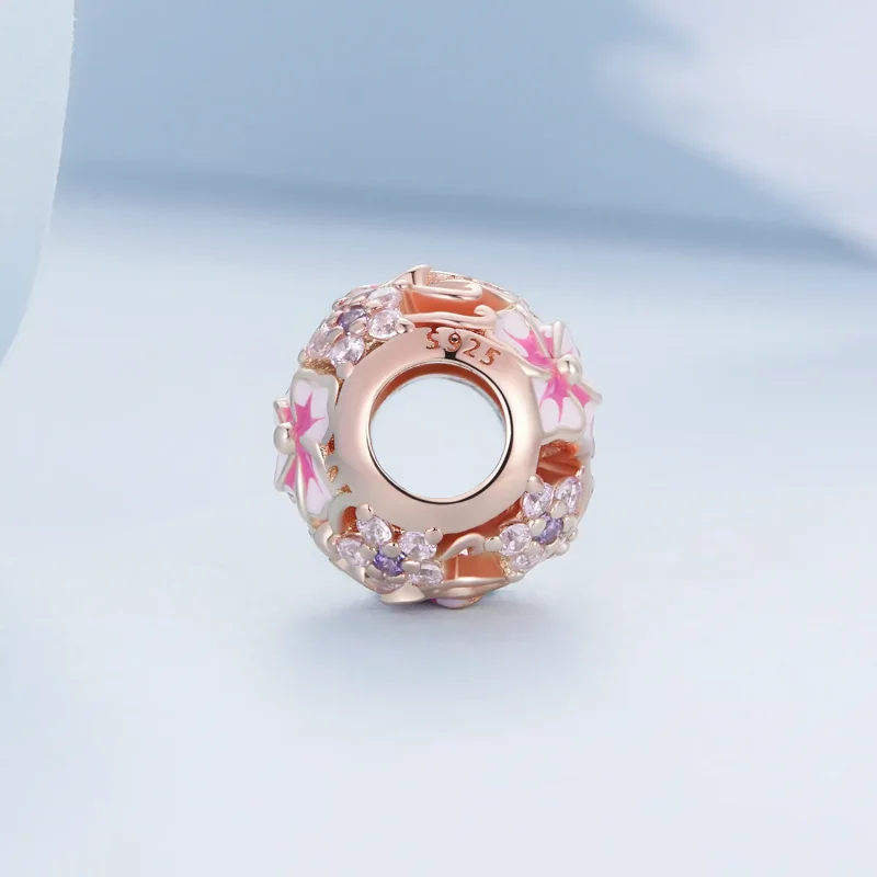 (kép) PANDORA típusú Rózsaszín Sakura Charm - BSC643 - Megtekintés 3