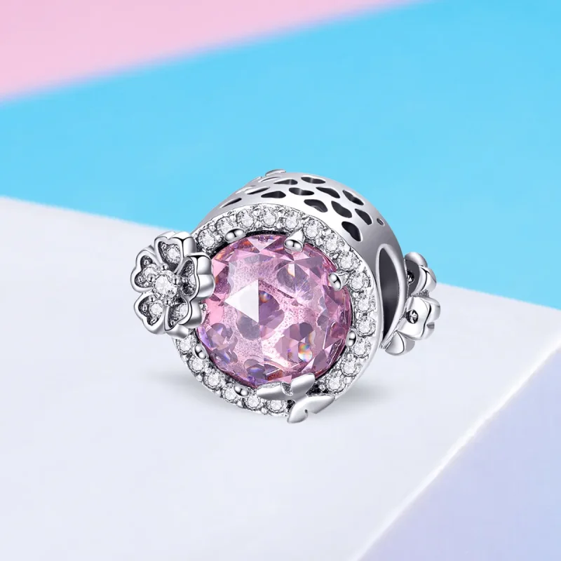 (kép) PANDORA típusú rózsaszín íz charm - SCC904 - Megtekintés 2