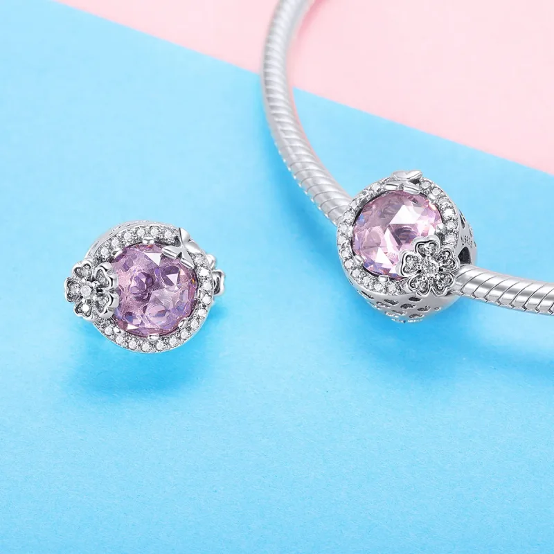 (kép) PANDORA típusú rózsaszín íz charm - SCC904 - Megtekintés 4