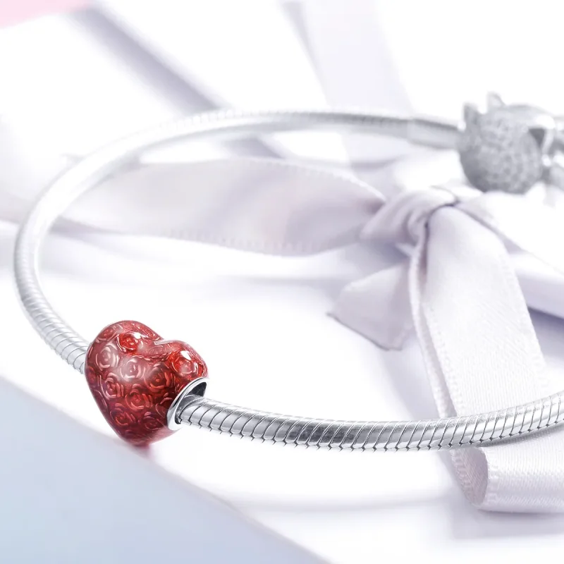 (kép) PANDORA típusú rózsaszív charm - SCC1064 - Megtekintés 3