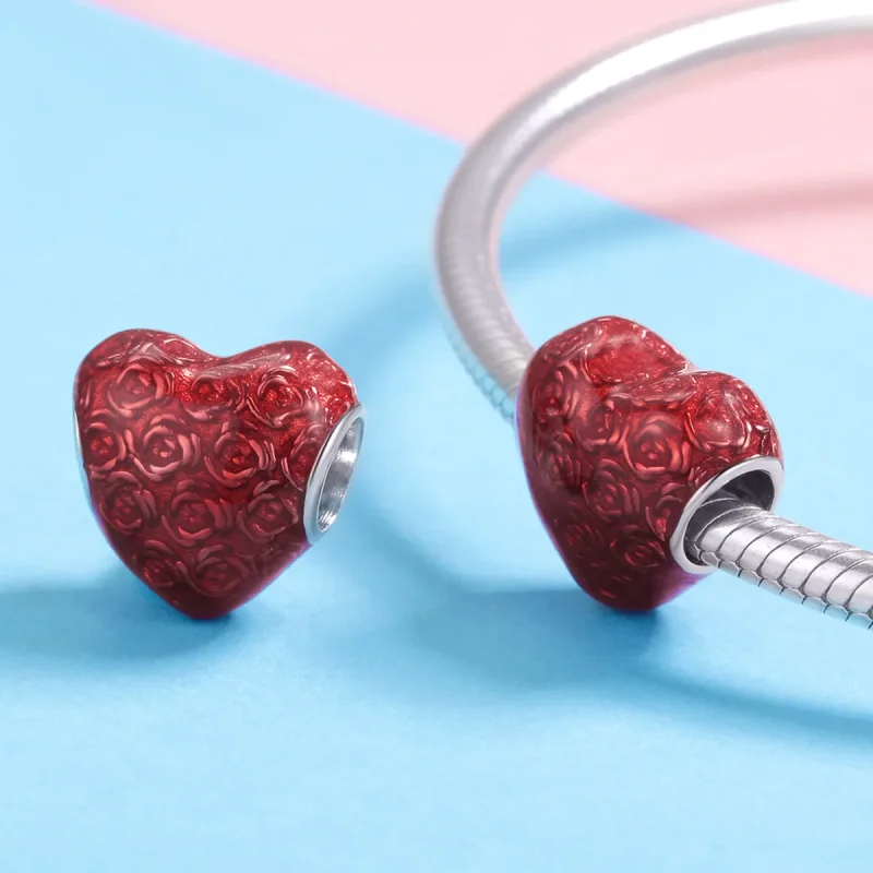 (kép) PANDORA típusú rózsaszív charm - SCC1064 - Megtekintés 4