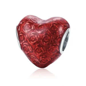 (kép) PANDORA típusú rózsaszív charm - SCC1064