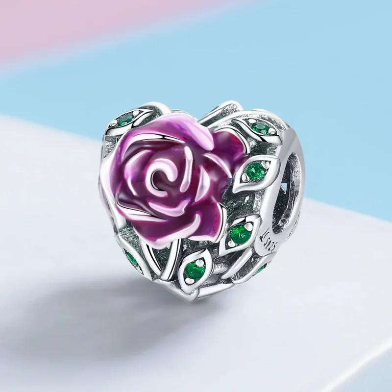(kép) PANDORA típusú rózsaszív charm - SCC927 - Megtekintés 2
