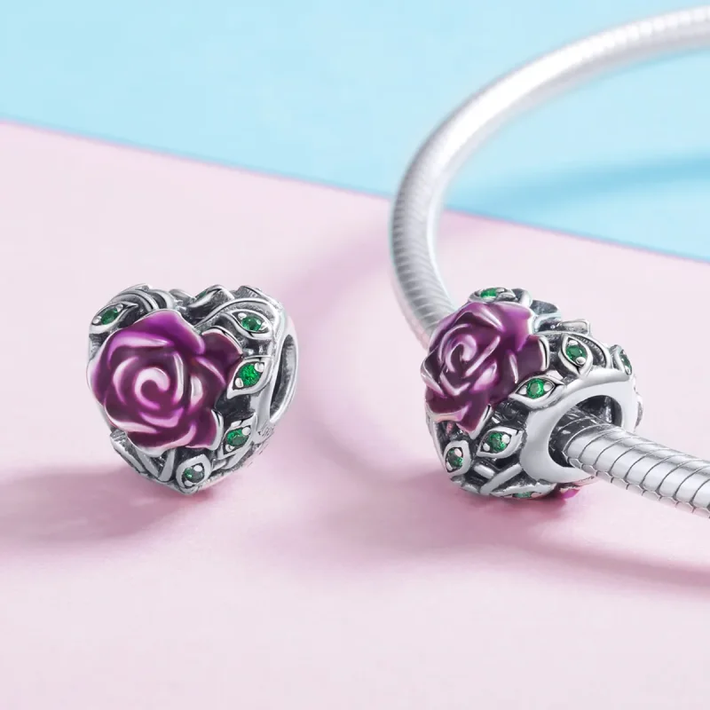 (kép) PANDORA típusú rózsaszív charm - SCC927 - Megtekintés 4