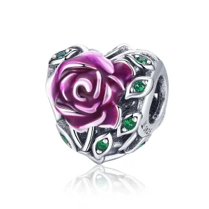 (kép) PANDORA típusú rózsaszív charm - SCC927