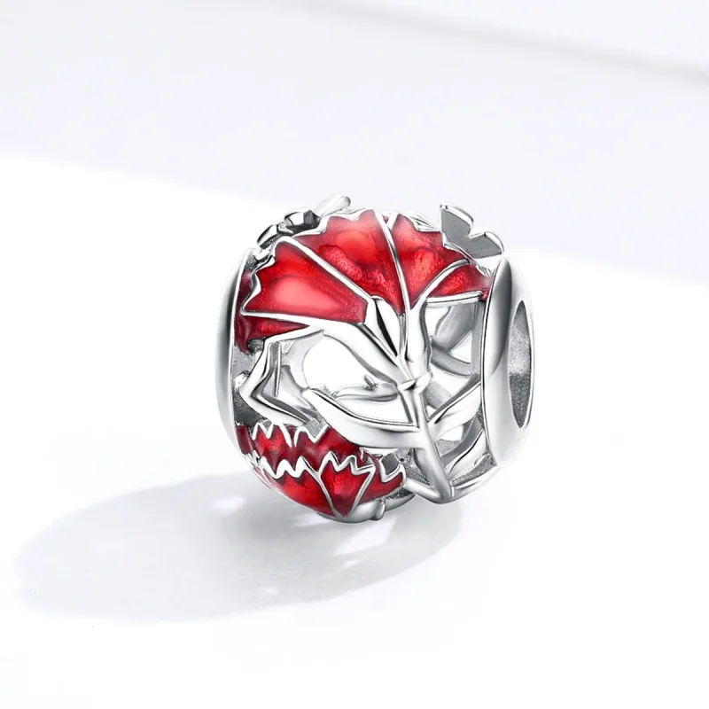 (kép) PANDORA típusú szegfű charm - BSC097 - Megtekintés 2