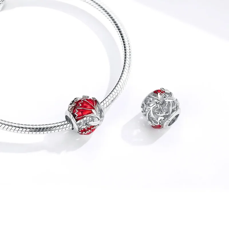(kép) PANDORA típusú szegfű charm - BSC097 - Megtekintés 4