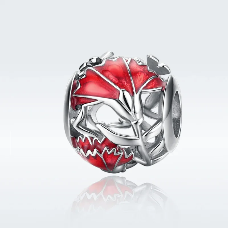 (kép) PANDORA típusú szegfű charm - BSC097 - Megtekintés 5