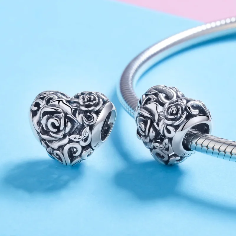 (kép) PANDORA típusú szelíd rózsa charm - SCC790 - Megtekintés 3