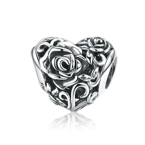(kép) PANDORA típusú szelíd rózsa charm - SCC790