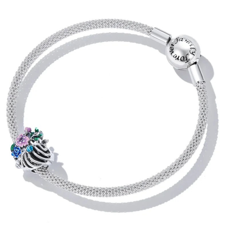 (kép) PANDORA típusú Szerelem borda virág Charm - SCC2239 - Megtekintés 5
