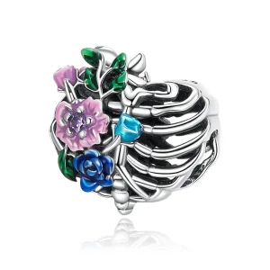 (kép) PANDORA típusú Szerelem borda virág Charm - SCC2239
