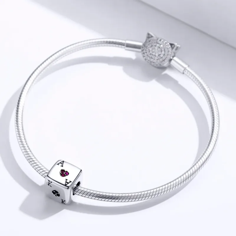 (kép) PANDORA típusú szerelem dobókocka charm - SCC1440 - Megtekintés 3
