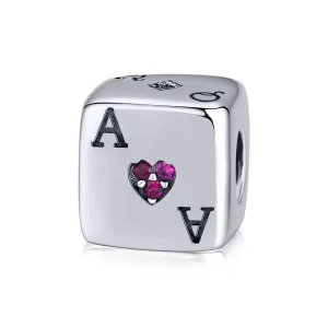 (kép) PANDORA típusú szerelem dobókocka charm - SCC1440