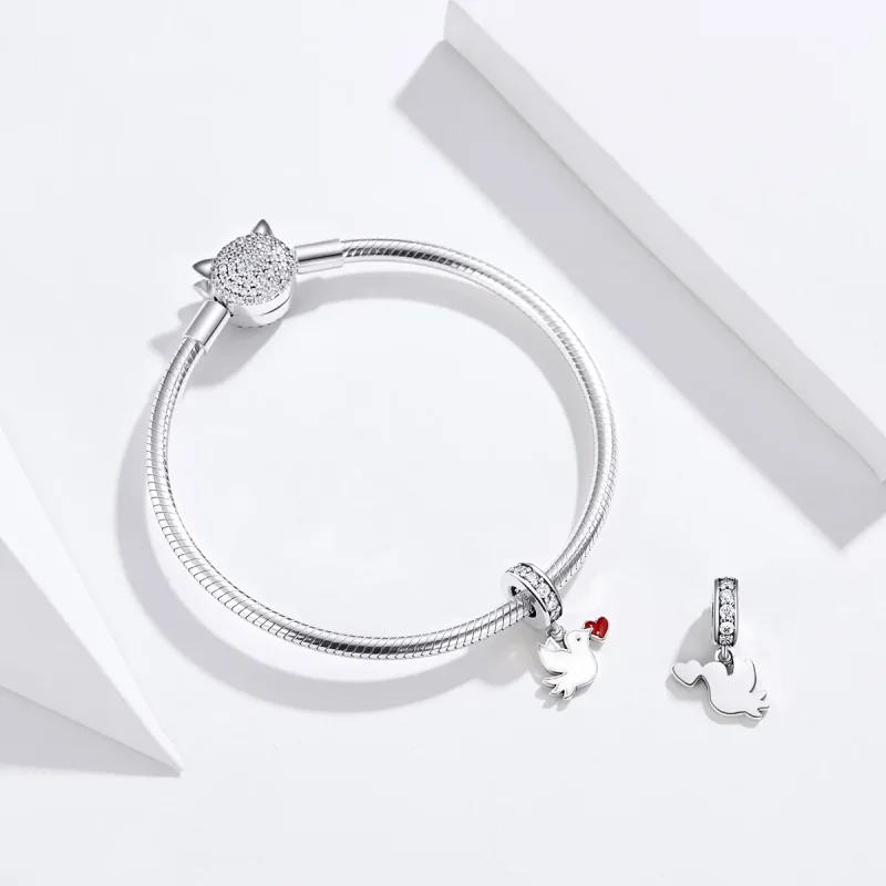 (kép) PANDORA típusú szerelem messenger függő charm - SCC1227 - Megtekintés 3