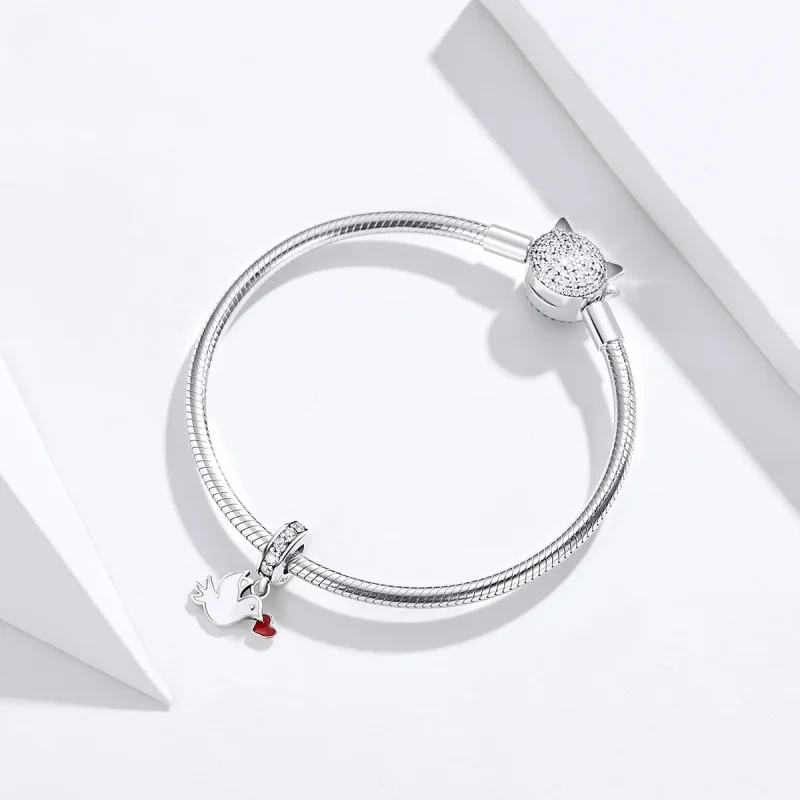(kép) PANDORA típusú szerelem messenger függő charm - SCC1227 - Megtekintés 4