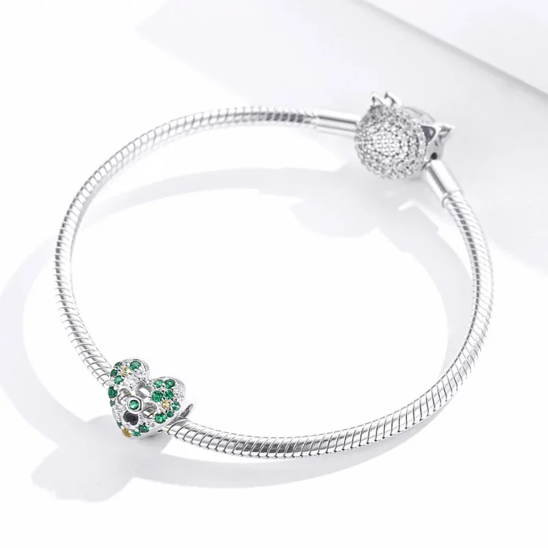 (kép) PANDORA típusú Szerelem négy levél lóhere Charm - BSC301 - Megtekintés 3