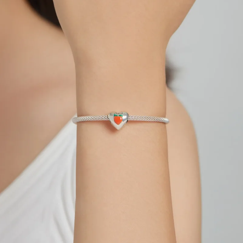 (kép) PANDORA típusú Szerelem őszibarack Charm - SCC1951 - Megtekintés 5