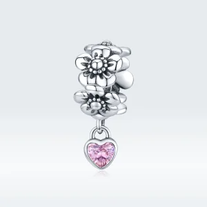 PANDORA típusú szerelem virág charm - SCC1485 (kép) PANDORA típusú szerelem virág charm - SCC1485