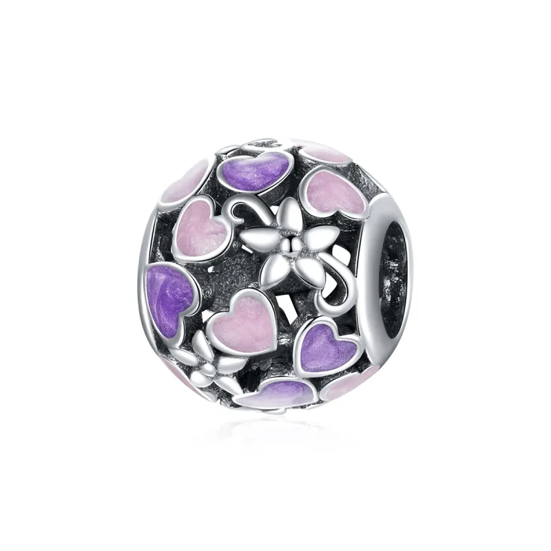 (kép) PANDORA típusú szerelem virágok charm - SCC1798