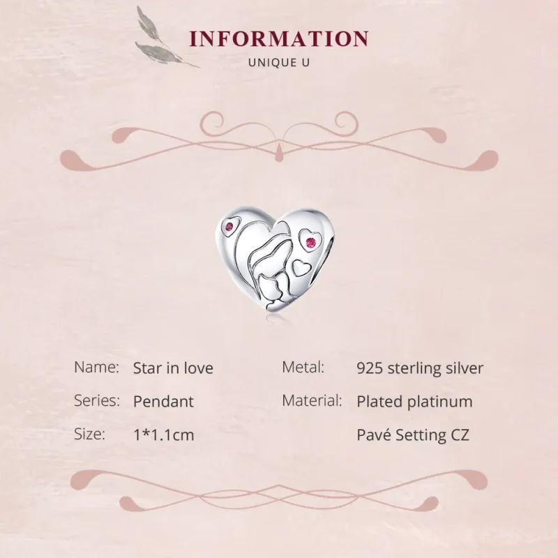(kép) PANDORA típusú szerelmes csillag charm - BSC216 - Megtekintés 6