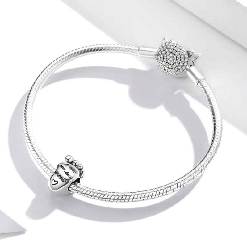 (kép) PANDORA típusú Szerelmi lábak Charm - SCC1901 - Megtekintés 3