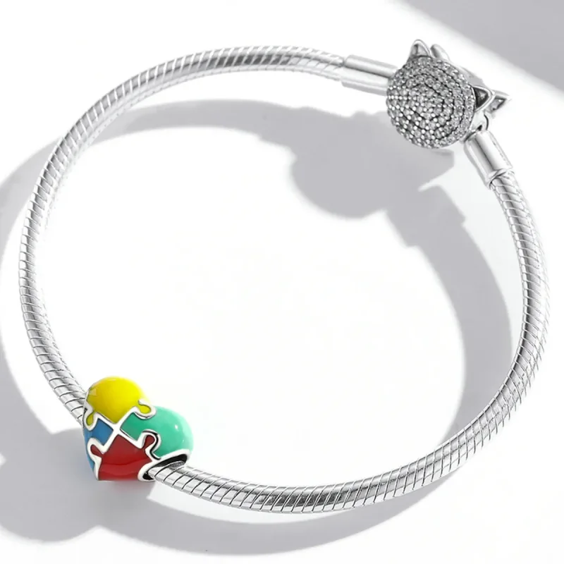 (kép) PANDORA típusú Szerelmi puzzle Charm - BSC547 - Megtekintés 3