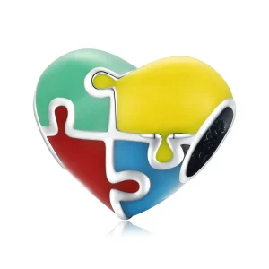 (kép) PANDORA típusú Szerelmi puzzle Charm - BSC547
