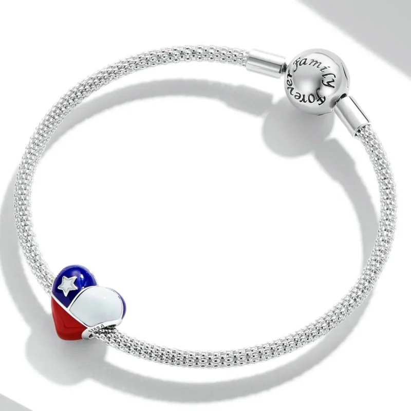 (kép) PANDORA típusú Szeresd a chilei zászlót Charm - SCC2110 - Megtekintés 3