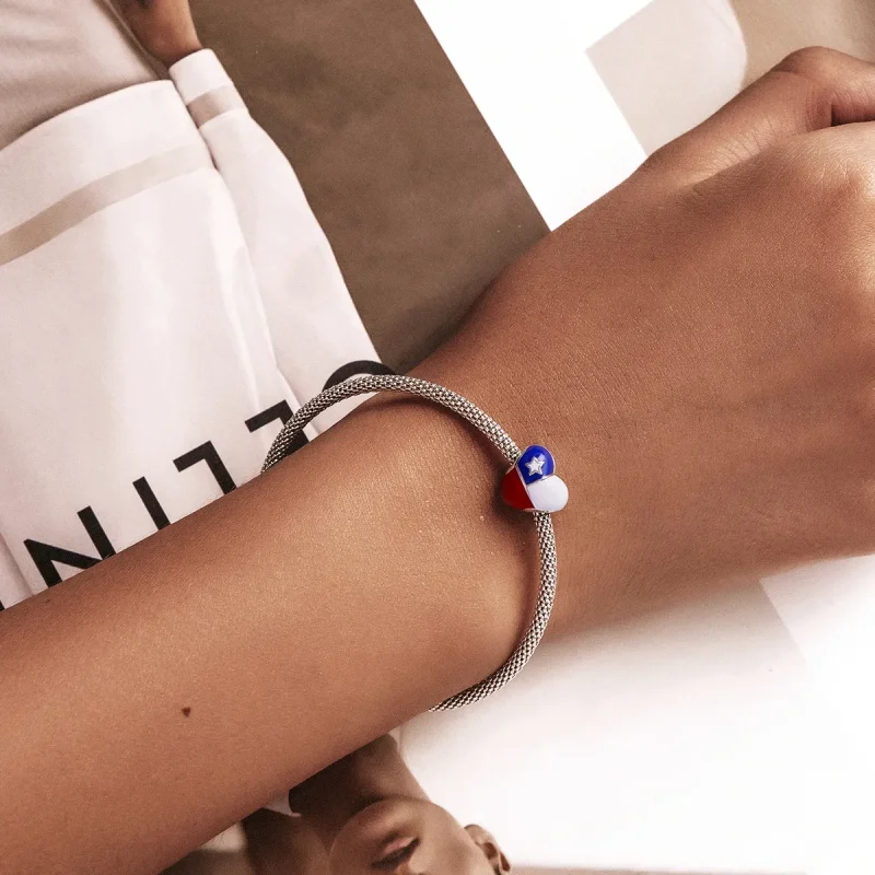 (kép) PANDORA típusú Szeresd a chilei zászlót Charm - SCC2110 - Megtekintés 5