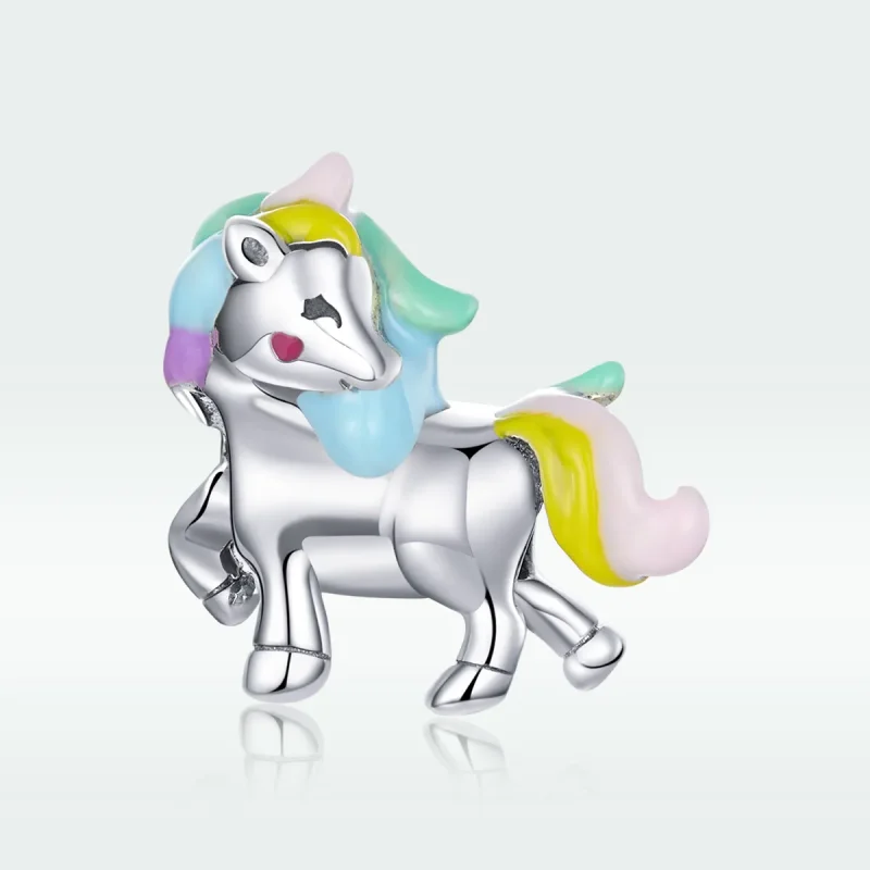(kép) PANDORA típusú szivárvány egyszarvú charm - SCC1500 - Megtekintés 5