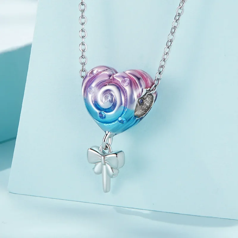 (kép) PANDORA típusú Szivárvány nyalóka Charm - SCC2391 - Megtekintés 2