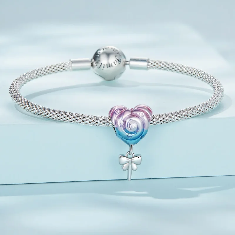 (kép) PANDORA típusú Szivárvány nyalóka Charm - SCC2391 - Megtekintés 3