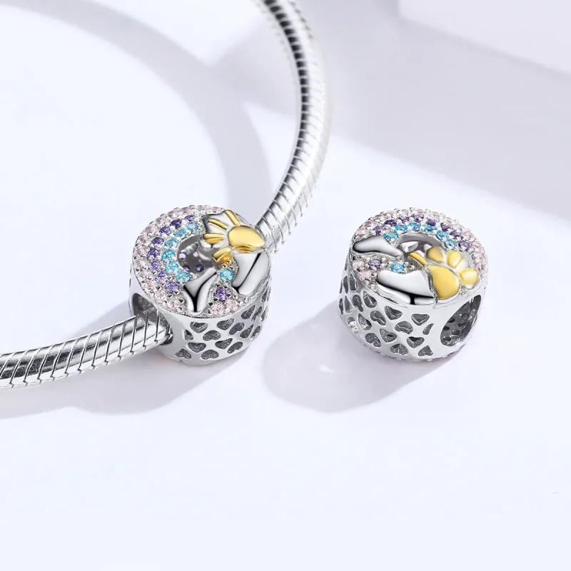 (kép) PANDORA típusú szivárvány és nap charm - SCC1255 - Megtekintés 4