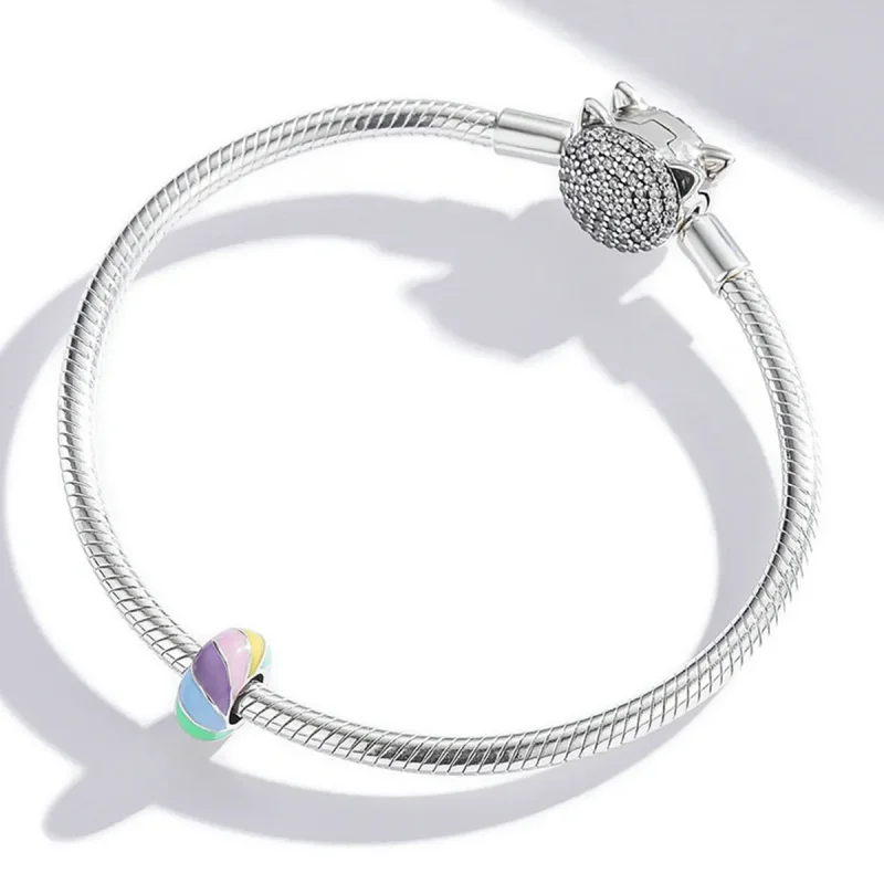 (kép) PANDORA típusú Szivárvány spacer charm - SCC1980 - Megtekintés 3