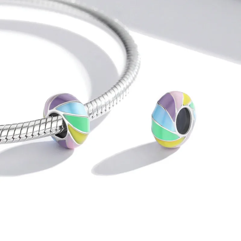 (kép) PANDORA típusú Szivárvány spacer charm - SCC1980 - Megtekintés 4