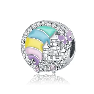 PANDORA típusú szivárványvár charm - SCC1585 (kép) PANDORA típusú szivárványvár charm - SCC1585