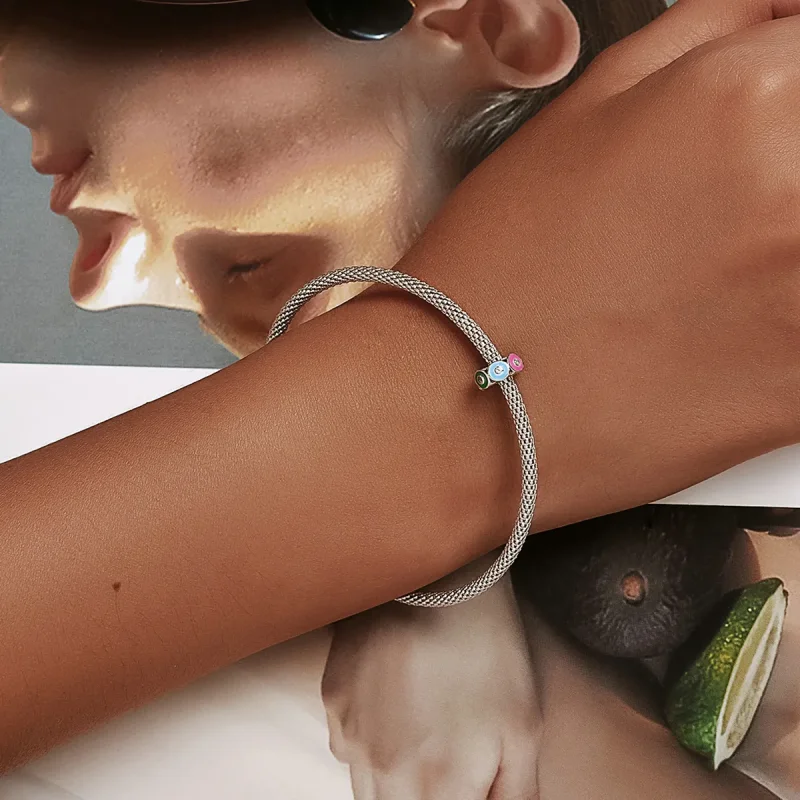 (kép) PANDORA típusú Színes démonszem spacer charm - SCC2129 - Megtekintés 6