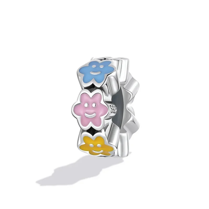 (kép) PANDORA típusú Színes felhő mosolygós arc Charm - SCC2188 - Megtekintés 2