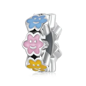 (kép) PANDORA típusú Színes felhő mosolygós arc Charm - SCC2188