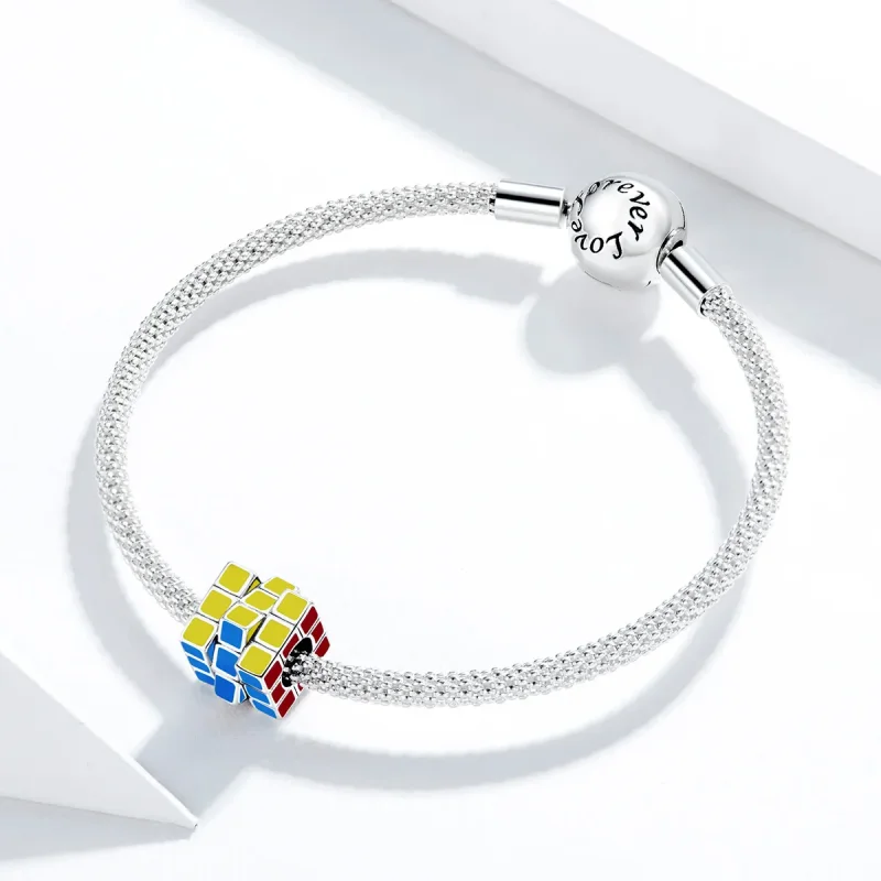 (kép) PANDORA típusú színes kocka charm - SCC1640 - Megtekintés 3