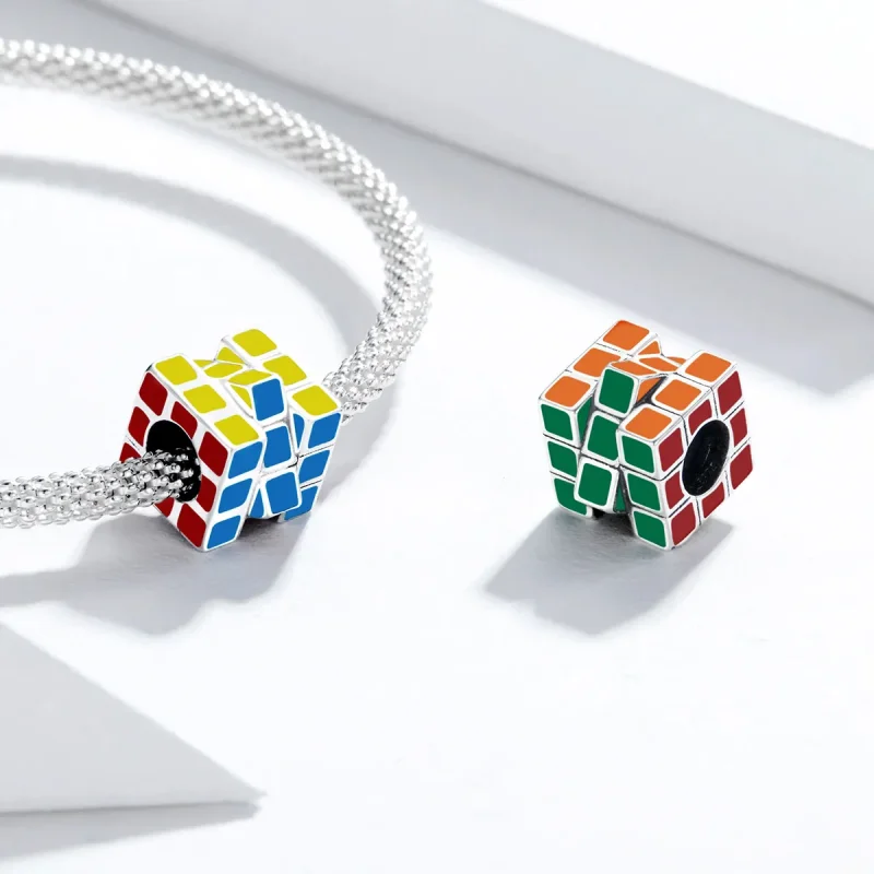 (kép) PANDORA típusú színes kocka charm - SCC1640 - Megtekintés 4