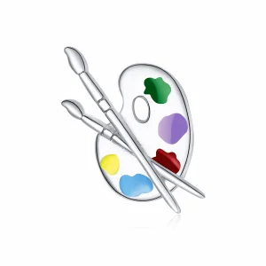 (kép) PANDORA típusú színes művészeti paletta charm - BSC359