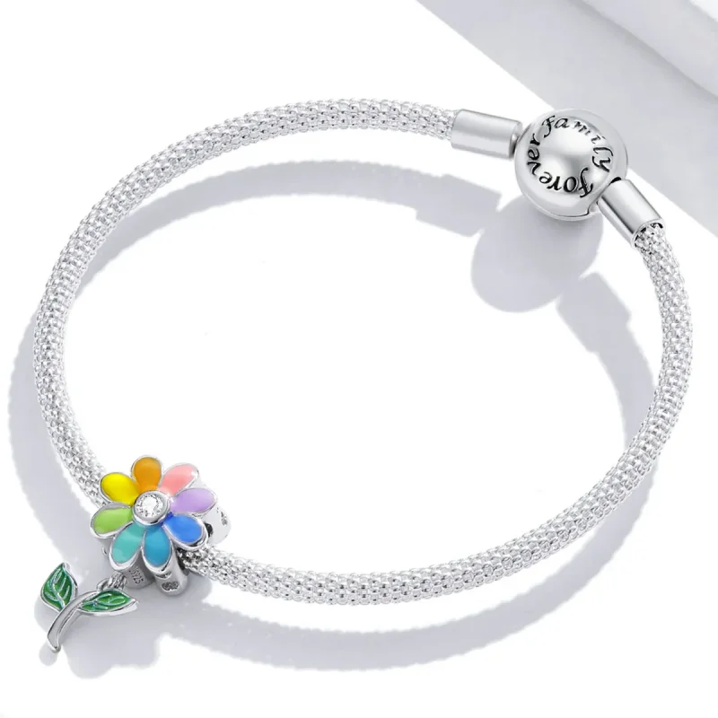 (kép) PANDORA típusú Színes napraforgó Charm - SCC2088 - Megtekintés 3