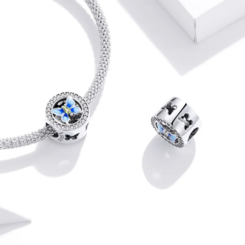 (kép) PANDORA típusú színes pillangó charm - SCC1682 - Megtekintés 4