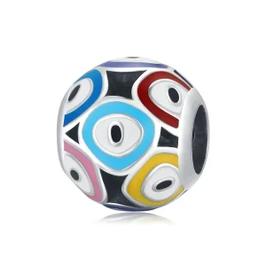 (kép) PANDORA típusú Színes ördögszem Charm - BSC585