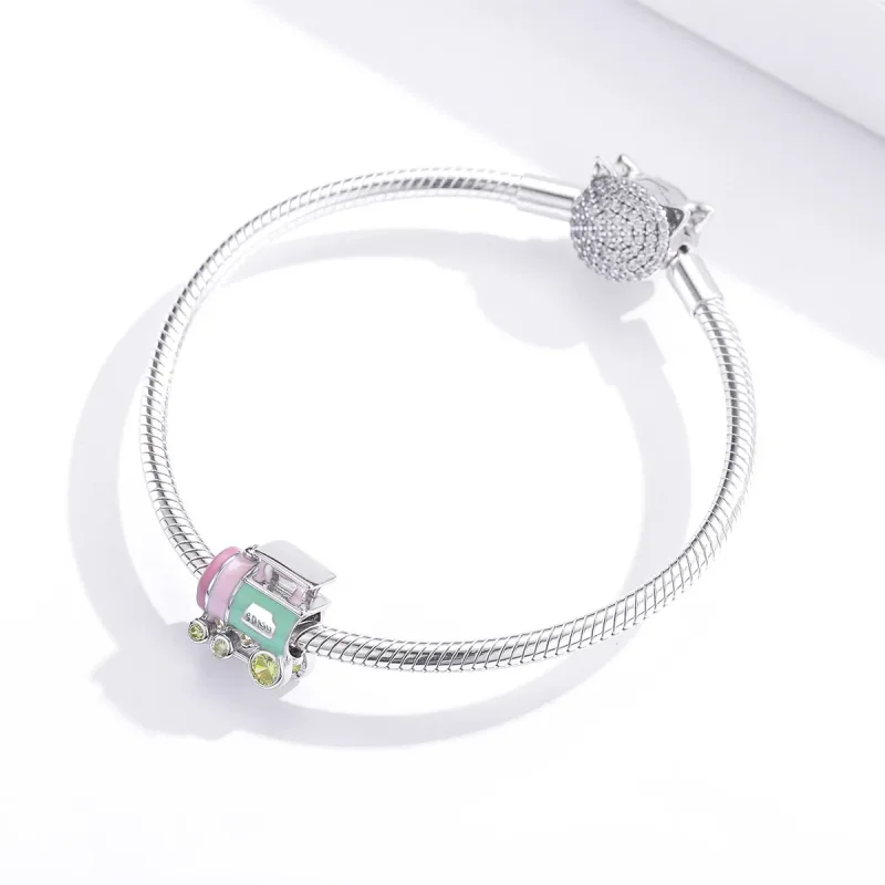 (kép) PANDORA típusú színes vonat charm - BSC289 - Megtekintés 2