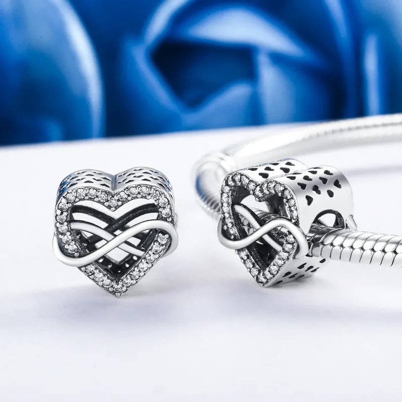 (kép) PANDORA típusú szív alakja charm - SCC432 - Megtekintés 5