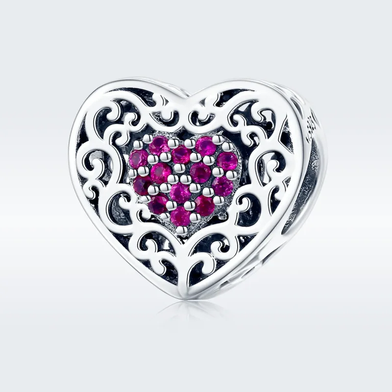 (kép) PANDORA típusú szív charm - SCC1109 - Megtekintés 3