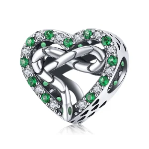 (kép) PANDORA típusú Szív kígyó Charm - BSC507
